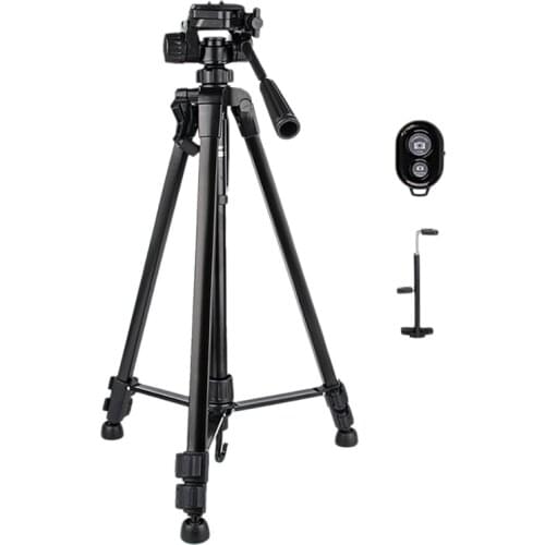 Camera Tripod 1.4M Telescopic Portable Mobile Phone Tablet Universal Travel Outdoor Camera Tripod with Remote Control