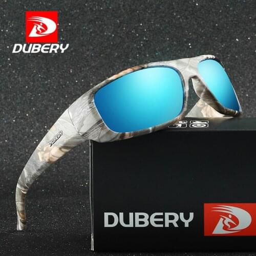DUBERY Mens Polarized Sunglasses For Driving Hiking Fishing Retro Camouflage Frame Men Sun Glasses Male Eyewear Gafas De Sol