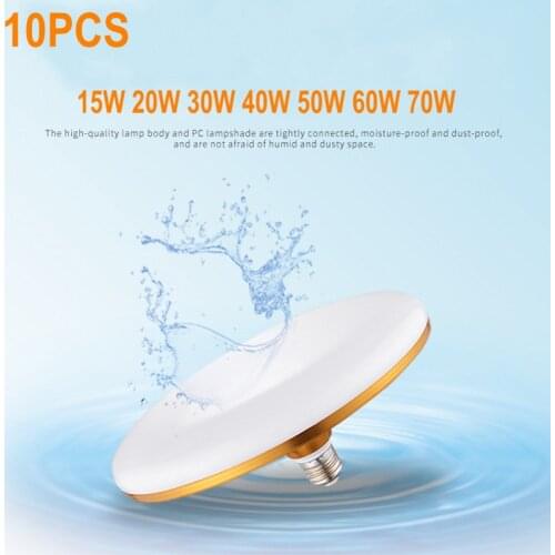 LED E27 Bulb Light 15W 20W 30W 40W 50W 60W 70W Lampada Ampoule Bombilla UFO Table Lamp Spot Light for Home House Living Room