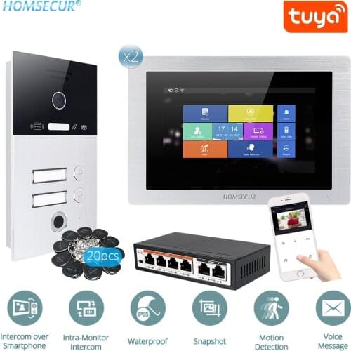 HOMSECUR 7" App Controlled Wired WIFI Video Door Phone Intercom System+Waterproof Camera BC131IP-2S+BM714IP-S