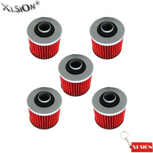XLSION 5Pcs Oil Filters For Yamaha XC180 XC200 XT250 XT400 XT550 XT600 XV500 XV535 XV750 XV920 XV1000 XVS125 XVS400