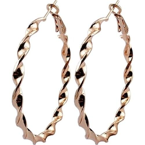 Earrings For Women Statement Round Circle Hoop Earrings Ladies Fashion Ornaments Pure Hand Made Elegant Christmas Wedding G