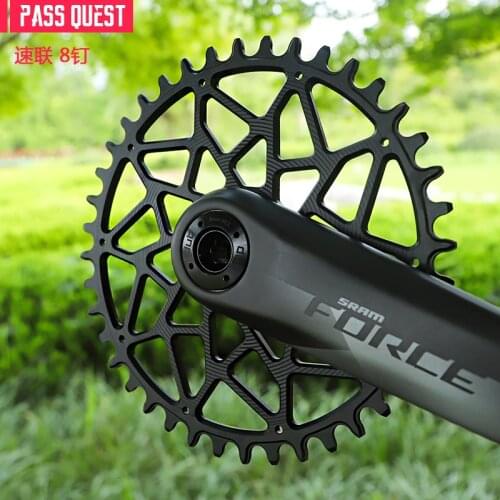 Pass Quest Sram Etap Axs Force Red Road Bike 8nail 38-48t Round Narrow Wide Chainring Bicycle Chainwheel 2mm Offset Crankset