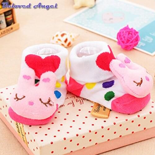 1 Pair Children Socks Baby Girls Boys Socks For 0-18 Month Sport Kids Socks Anti Slip Cartoon Cotton Anti-skid Toddlers Slippers
