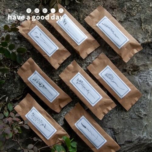 1pcs Plant Story Series Seal Creative Simple Plant Vintage Wooden Rubber Stamps DIY Rubber Stamp for Card Making Scrapbooking