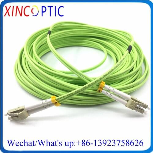 40Mts LC ST FC SCUPC MM Duplex OM5 3.0mm 40M Wideband Lime Green PVC Multimode DX Dual Fiber Optic FTTH Patch Cord Leads Cable