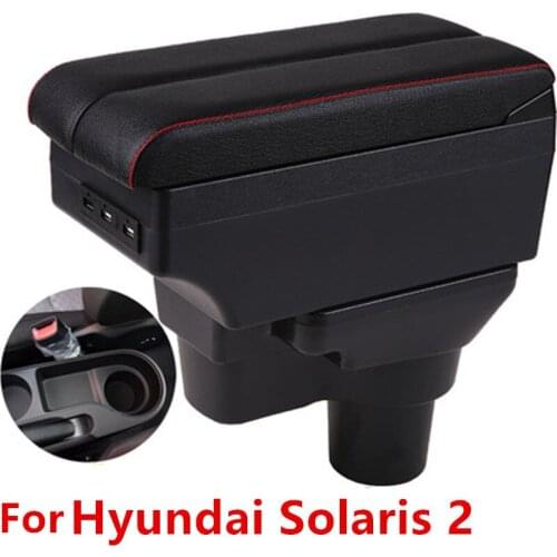 For Hyundai solaris 2/accent/Verna armrest box central Store content box interior accessories 2017/2018