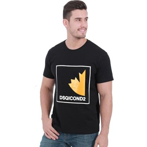 DSQ2 Summer Women T Shirt Cotton ICON Print T-shirt Men Casual Short Sleeve Tops Female T Shirts Baseball Trucker Cap Black Hats