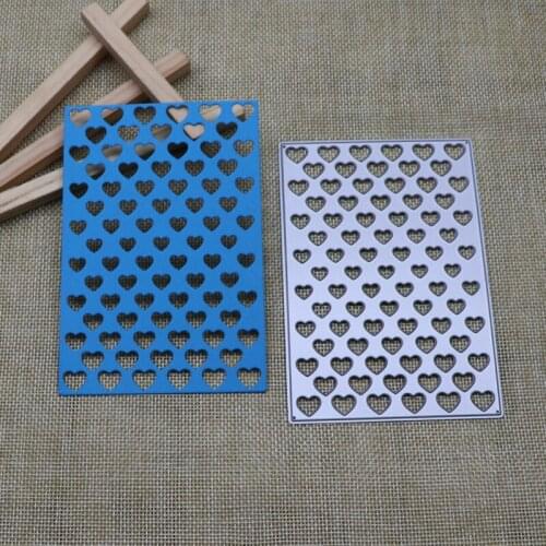 Heart Background Rectangular Frame Paper Cut Metal Craft Cutting Dies Card Making Stencils Diy Scrapbooking New Embossing 2021