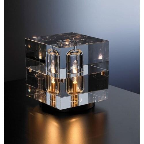 Crystal Led Table Lamp Postmodern Minimalist Luxury Desk Lamps For Living Room Bedroom Bedside Light Home Decor Lighting Fixture