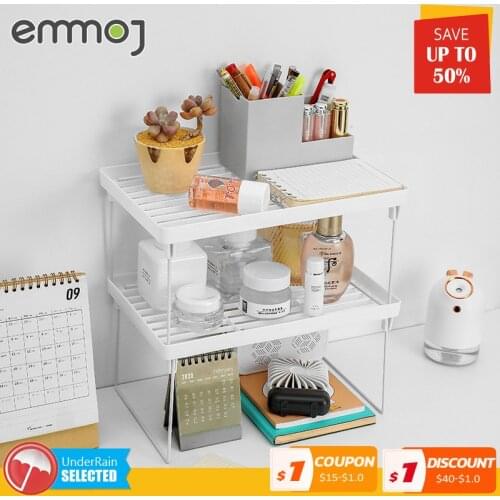 Kitchen Organizer Office Desktop Multifunctional Double-layer Adjustable Water Cup Cosmetic Storage Drain Rack Shelf Holder