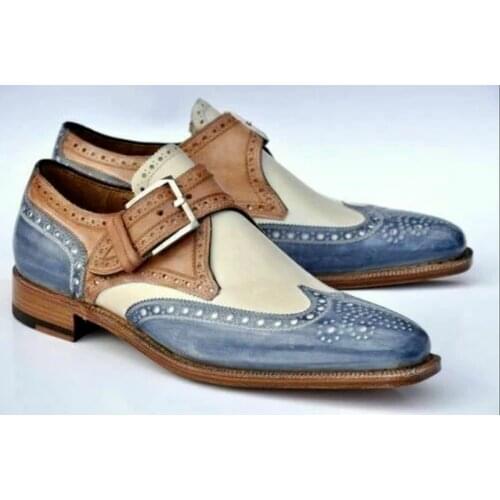 Men PU Leather Shoes Low Heel Casual Shoes Dress Shoes Brogue Shoes Spring Ankle Boots Vintage Classic Male Casual AB615