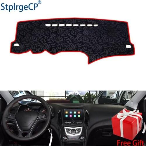 Rose Pattern Non-slip Car Dashboard Cover Dash Mat Pad DashMat ANti-UV Car Sticker for CHERY ARRIZO 5 2016 2017 2018 Car Styling