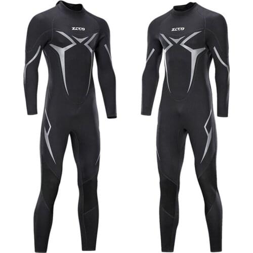 New diving suit one-piece male 3mm warmth and super elastic wear-resistant cold-proof wetsuit winter swimsuit SCR