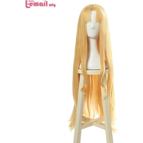 L-email wig Tate no Yuusha no Nariagari Filo Cosplay Wigs Long Blonde Straight Cosplay Wig Heat Resistant Synthetic Hair