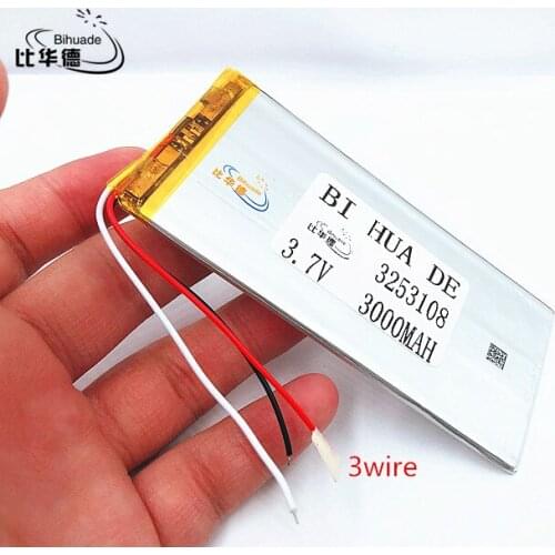 Li-po 3.7V 3000mAh Rechargeable li-Polymer Li-ion Battery For china clone Goophone 5.5 6plus I6 6SPLUS phone 3253108 3-Wire