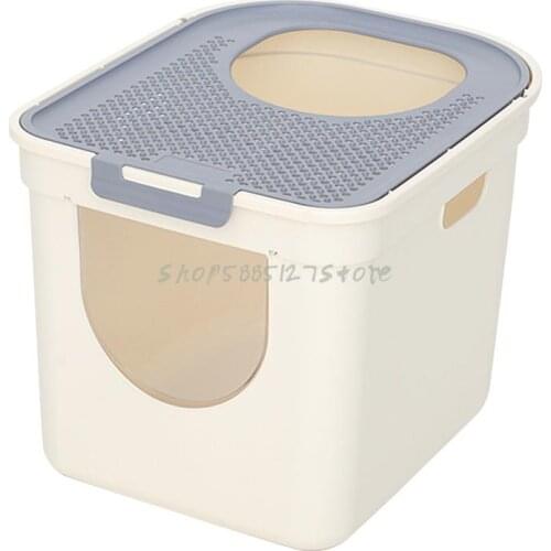 Top In Cat Litter Pan Cat Excrement Pan Extra Large Semi Closed Bedpan Deodorization And Anti Splashing Cat Toilet