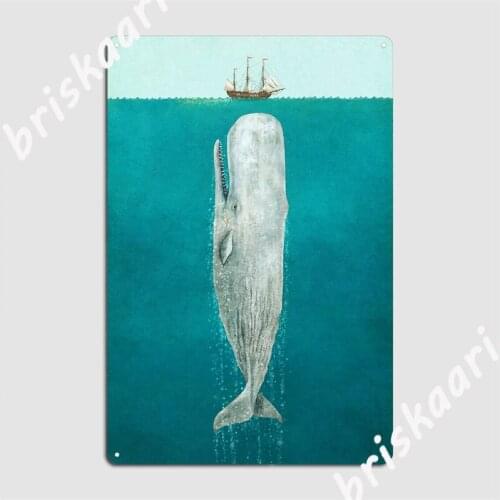 The Whale Full Length Metal Signs Wall pub Bar Cave Classic Tin sign Posters