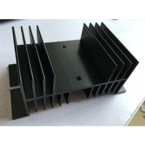 Heat Sink 125mm x 70mm x 50mm for Solid State Relay SSR black