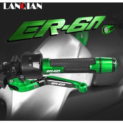 Motorcycle Brake Clutch Levers Handlebar hand Grips ends For Kawasaki ER6N ER-6N 2009 2010 2011 2012 2013 2014 2015 2016 2017