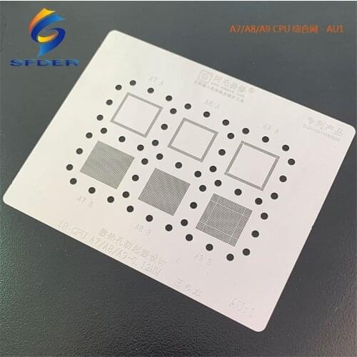 Amaoe BGA Stencil Reballing AU1 AU2 AU3 AU4 A7/A8/A9/A10/A11/A12/A13/A14 CPU Template For IPhone CPU Upper Lower BGA Reballing
