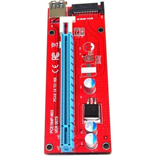 USB 3.0 164P PCI-E Express 1x to 16x Extender Riser Card 6Pin SATA Mining For Bitcoin Litecoin For BTC Mining
