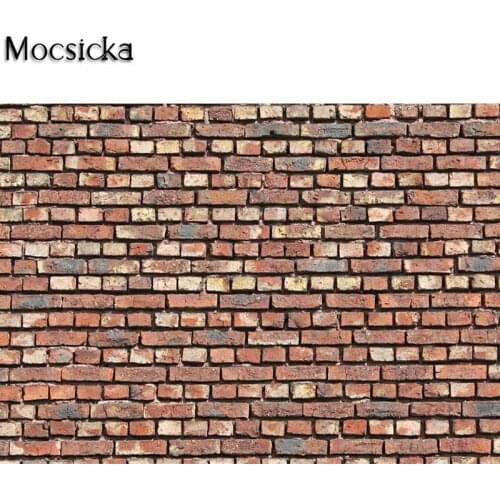 Vintage Red Brick Wall Photo Backdrop Newborn Baby Girls Adults Portrait Photography Background Wallpaper Photo Studio Props