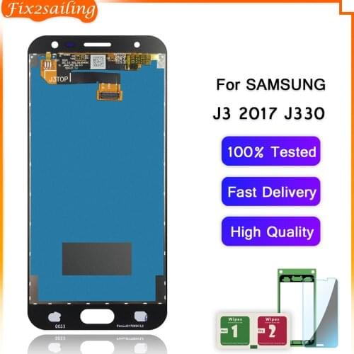 FIX2SIALING Super Amoled LCD Display For Samsung Galaxy J3 2017 J330 J330F Phone LCD Touch Screen Digitizer Assembly