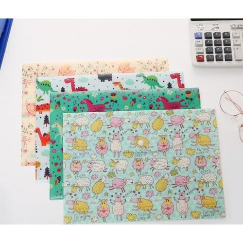 1pc Cartoon Animal Folder File Bag Durable Waterproof File Folder School Stationery Office Supplies Stationery File Folder