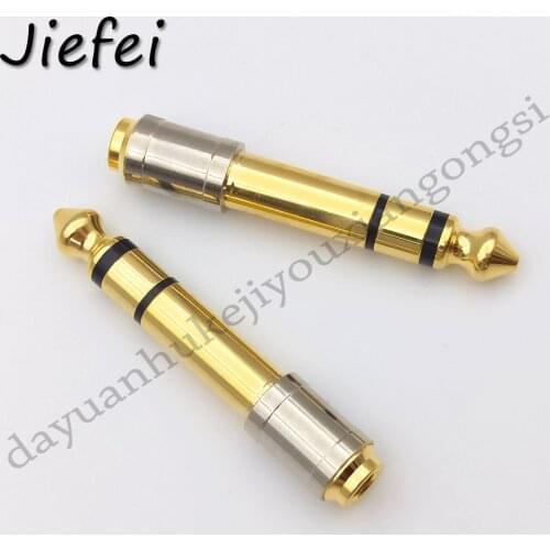 1Pcs New Jack Headphone Audio Adapter Microphone Connector 6.35mm 1/4" Male To 3.5mm 1/8" Female Converter Stereo Plug