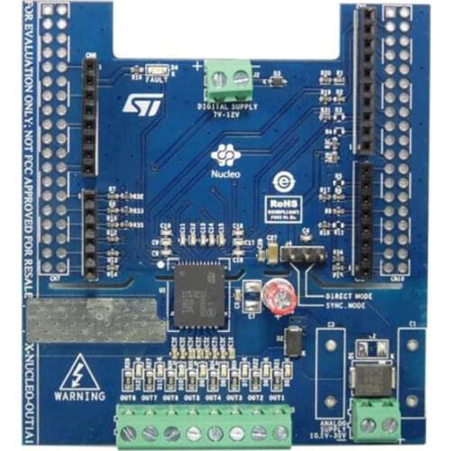 1 pcs x X-NUCLEO-OUT01A1 Industrial Digital output expansion board based on ISO8200BQ for STM32 Nucleo