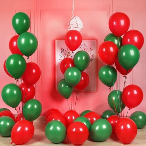 10pcs/lot 10inch Merry Christmas party decoration red green color latex helium balloon