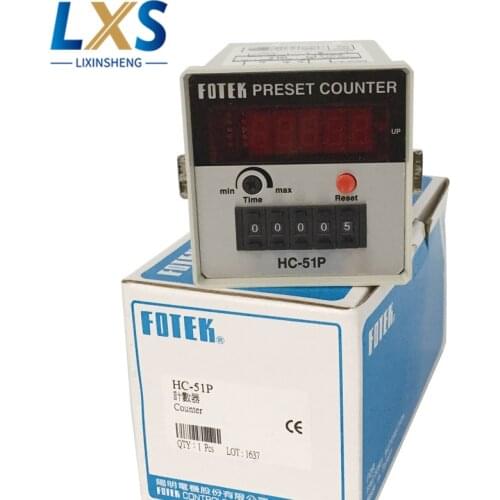 100% Fotek HC-51P 5 Digits Digital Preset Counter/Digital Counter/Electronic Counter