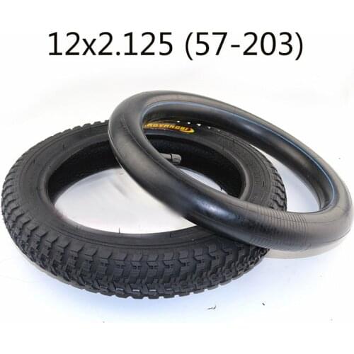 12x2.125 tire (57-203)12 1/2x2 1/4 Tire TubeTubetrye fits Many Gas Electric Scooters e-Bike folding Bike bicycle childs bicycle
