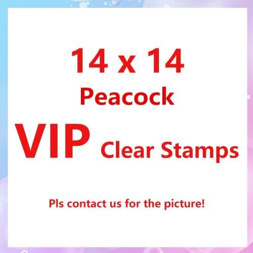 14*14 Peacock Proud of you Craft Transparent Silicone Stamp for Scrapbooking DIY Photo album Decorative Stamp and Cutting Die