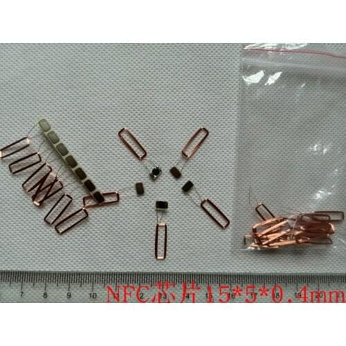 15*5*0.4mm 13.56MHz NFC Tag 213 COB and antenna IC tags 10pcs/Lot passive tag ISO14443A