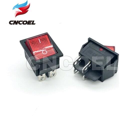 2pcs KCD4 Rocker Switch ON-OFF 2 Position 4 Pins Electrical equipment With LED Light Power Switch 16A 250VAC/ 20A 125VAC