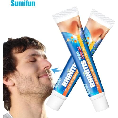 Sumifun 2PCS Rhinitis Sinusitis Treatment Ointment Refresh Nose Cold Cool Oil Relief Nasal Congestion Runny Nose Herbal Plaster