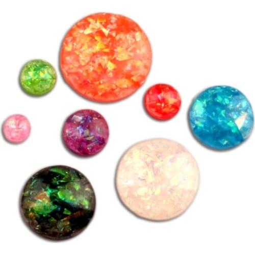 200Pcs Mixed Round Glitter Resin Decoration Crafts Flatback Cabochon Embellishments For Scrapbooking Kawaii Diy Accessories