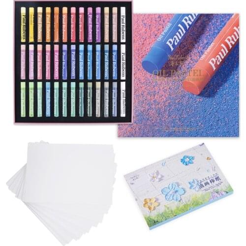 36 Macaron Colors Graffiti Soft Oil Pastel Paul Rubens Professional Painting Pastel Crayon+A5 Oil Pastel Drawing Paper 30 Sheets