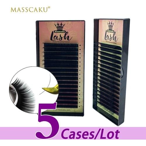 5case/lot Factory price handmade 0.05 0.07 individual faux mink eyelash extensions custom size 0.03-0.25 8-25mm length lash tray