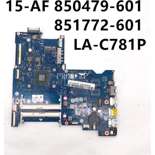 Free shipping For 15-AF 850479-601 851772-601 ABL51 LA-C781P Laptop motherboard DDR3 working well