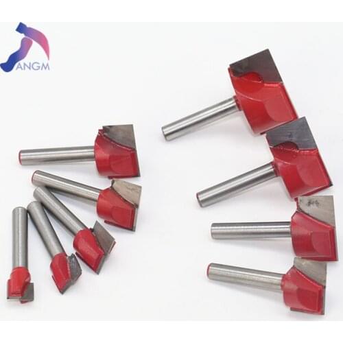 9pc 6mm Cleaning Bottom Engraving Woodworking Tools Bit Solid Carbide Milling Cutter End Mill for Wood Cutter Free Shipping