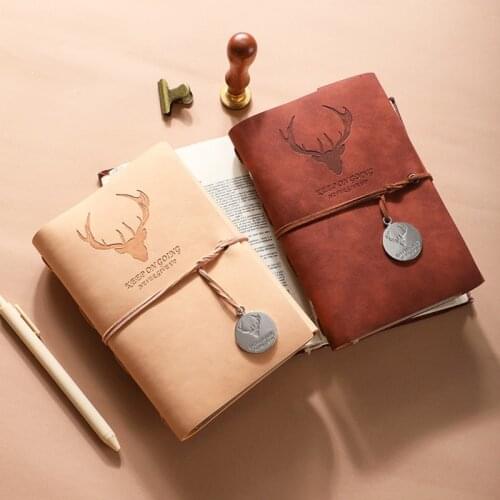 A6 Refillable Leaf-loose Notebook PU Leather Journal Handbook for Women Faux Leather Bound Personal Notebook Diary