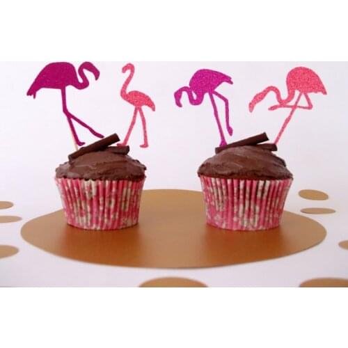 Glitter Rockabilly flamingo cupcake topper Bachelorette bridal shower food Picks wedding engagement party cake toppers