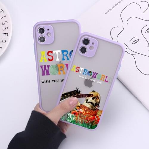 Astro World Phone Case for iPhone 11 Pro Max XR XS Max Case 7 8 Plus 12 Mini Pro Max SE2 Shockproof Silicone Bumper Matte Case