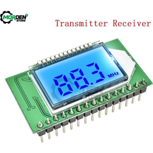 87-108MHZ Digital FM Radio Transmitter Receiver Wireless WIFI PLL LCD Module Microphone Stereo Board Noise Reduction