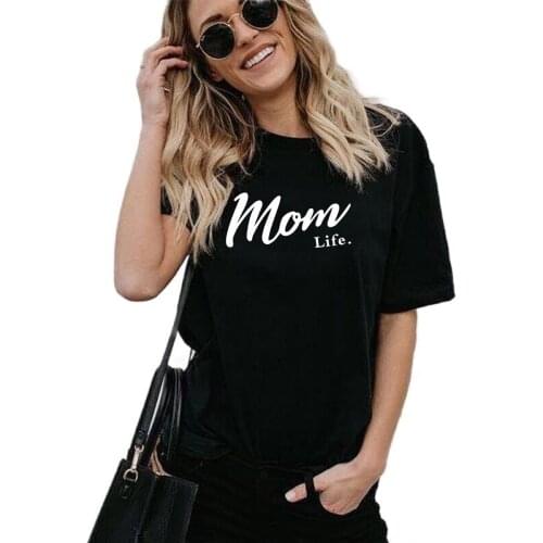 Harajuku Mom Life Shirt Mothers Day Gift Womens T Shirt Mom Life Tee Graphic Tees summer casual Female Tops