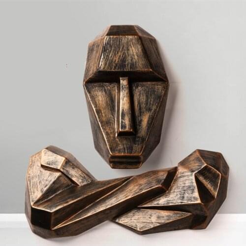 HOT RETRO RESIN PORTRAITS HANGING WALL MURAL WALL HANGING KING KONG STEREO ABSTRACT FIGURE ORNAMENTS HOME ACCESSORIES BEST GIFT