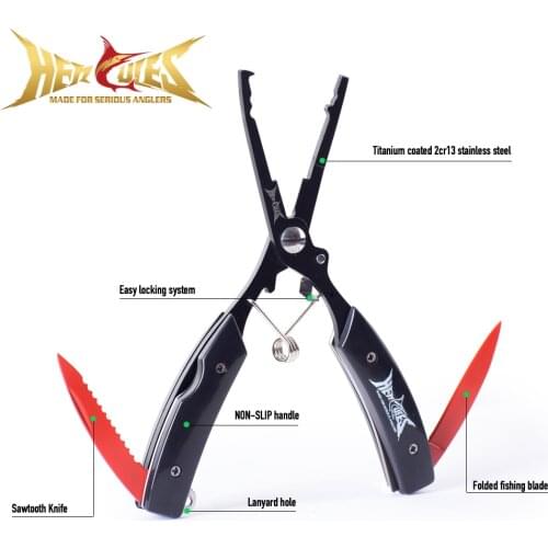 Hercules Fishing Pliers Multifunction Fish Use Tongs 2020 New Braid Line Lure Cutter Hook Remover Profession Tools Accessories